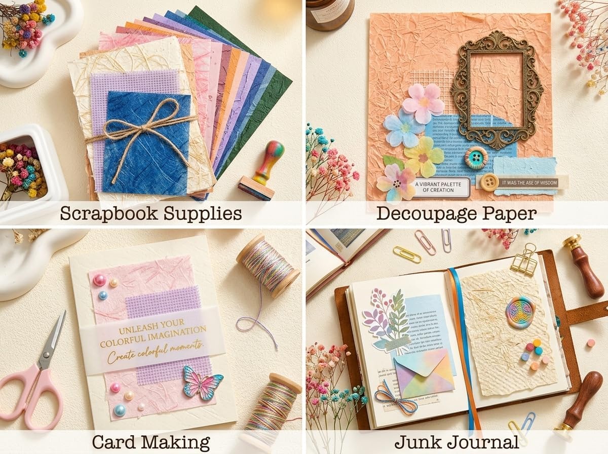 Textured Scrapbook Paper & Mesh Fabric Set