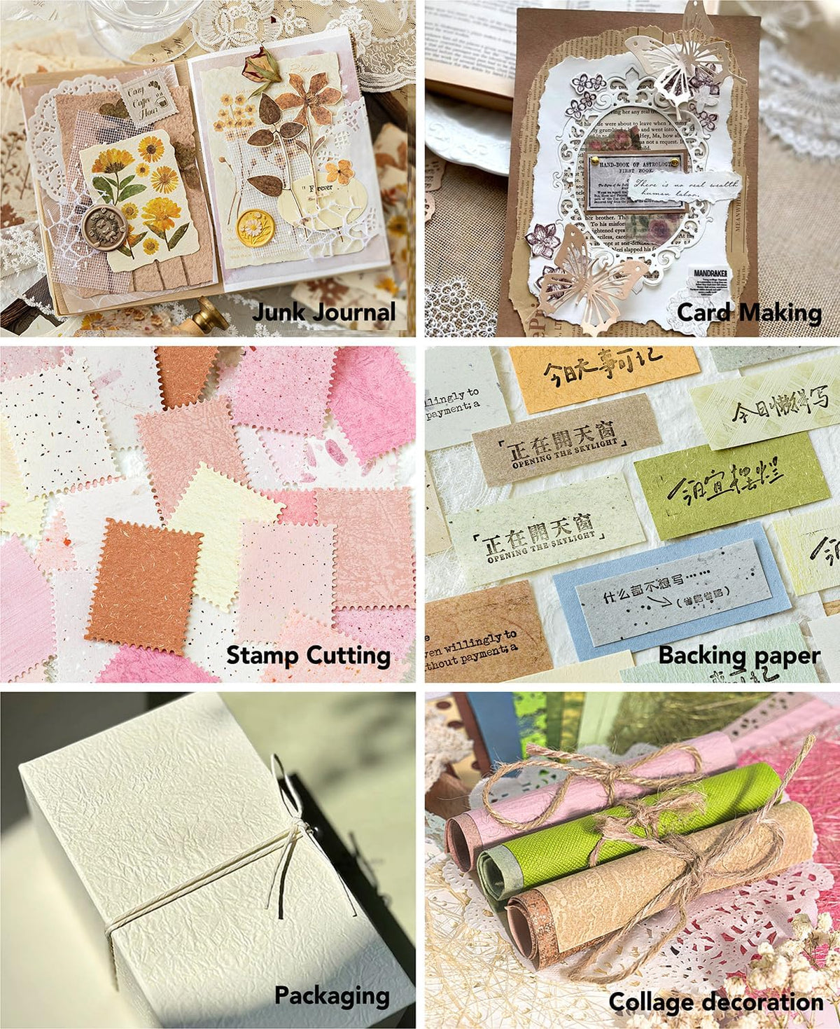 Textured Scrapbook Paper & Mesh Fabric Set