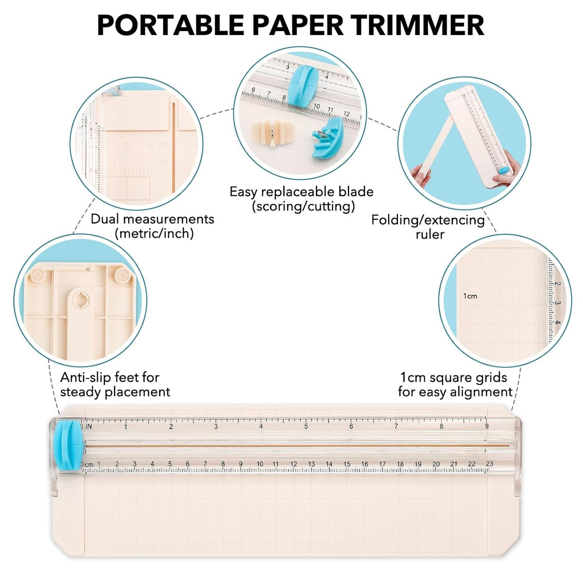 Mini Paper Trimmer with Extending Ruler