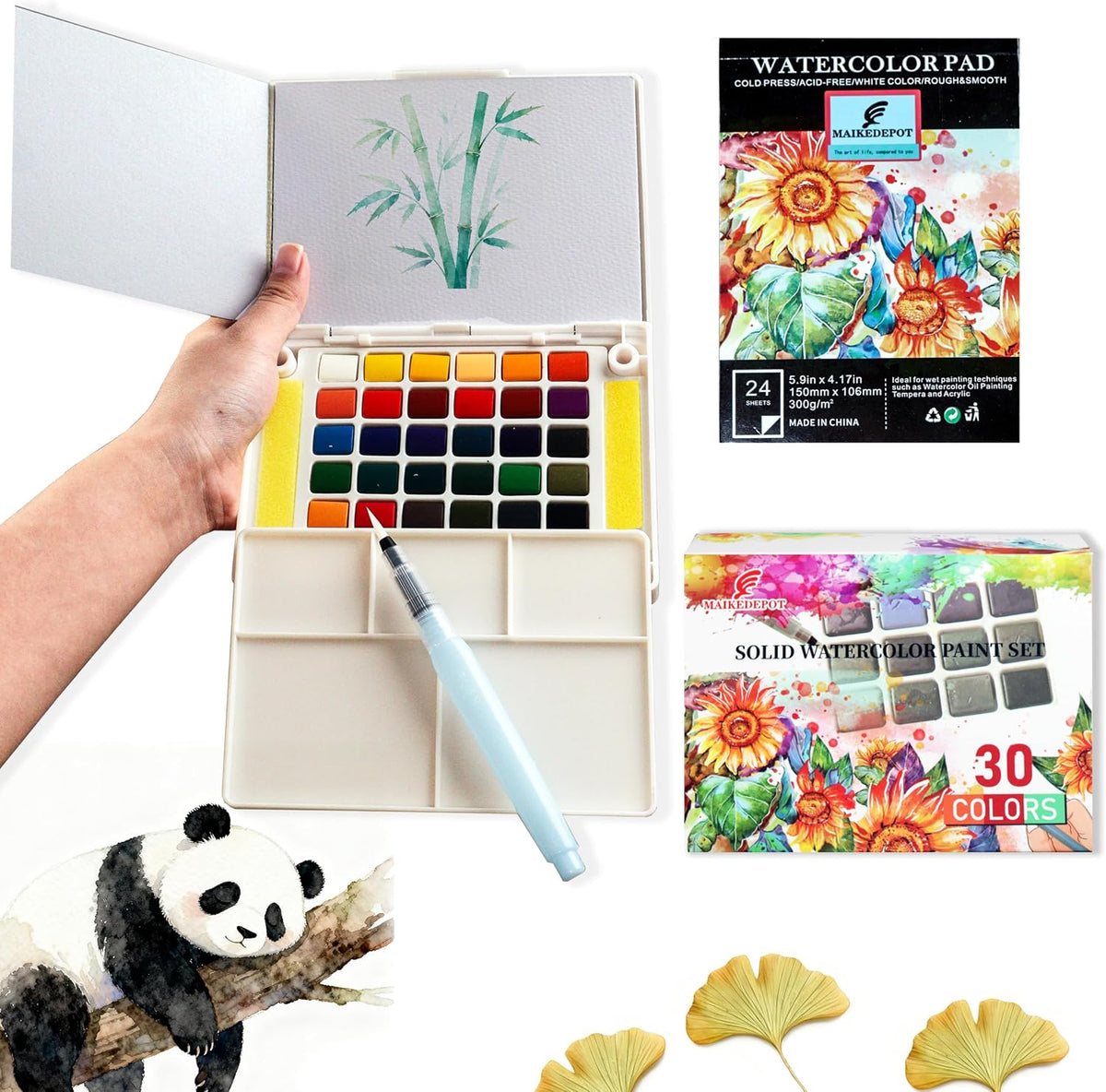 Portable Watercolor Paint Set – 30 ColorsMyArtscape Gouache Paint Set – 12 Colors