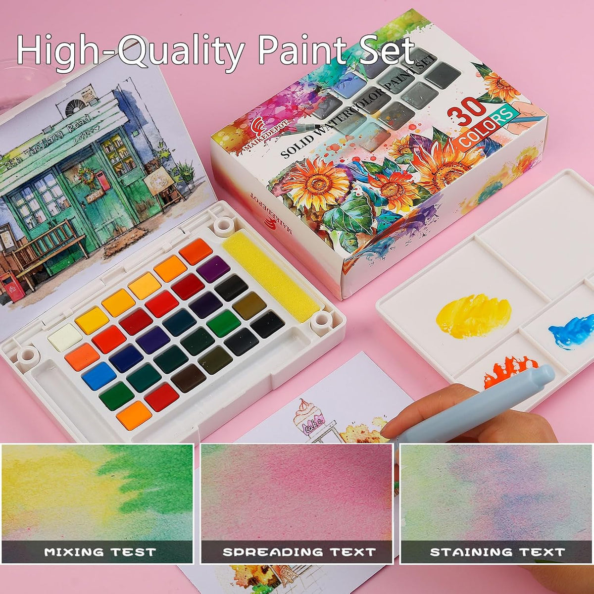 Portable Watercolor Paint Set – 30 ColorsMyArtscape Gouache Paint Set – 12 Colors