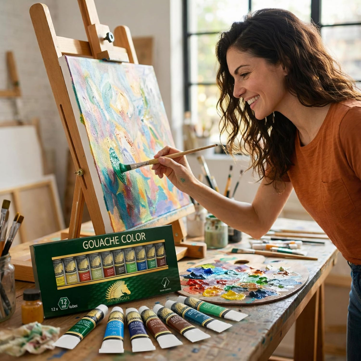 MyArtscape Gouache Paint Set – 12 Colors