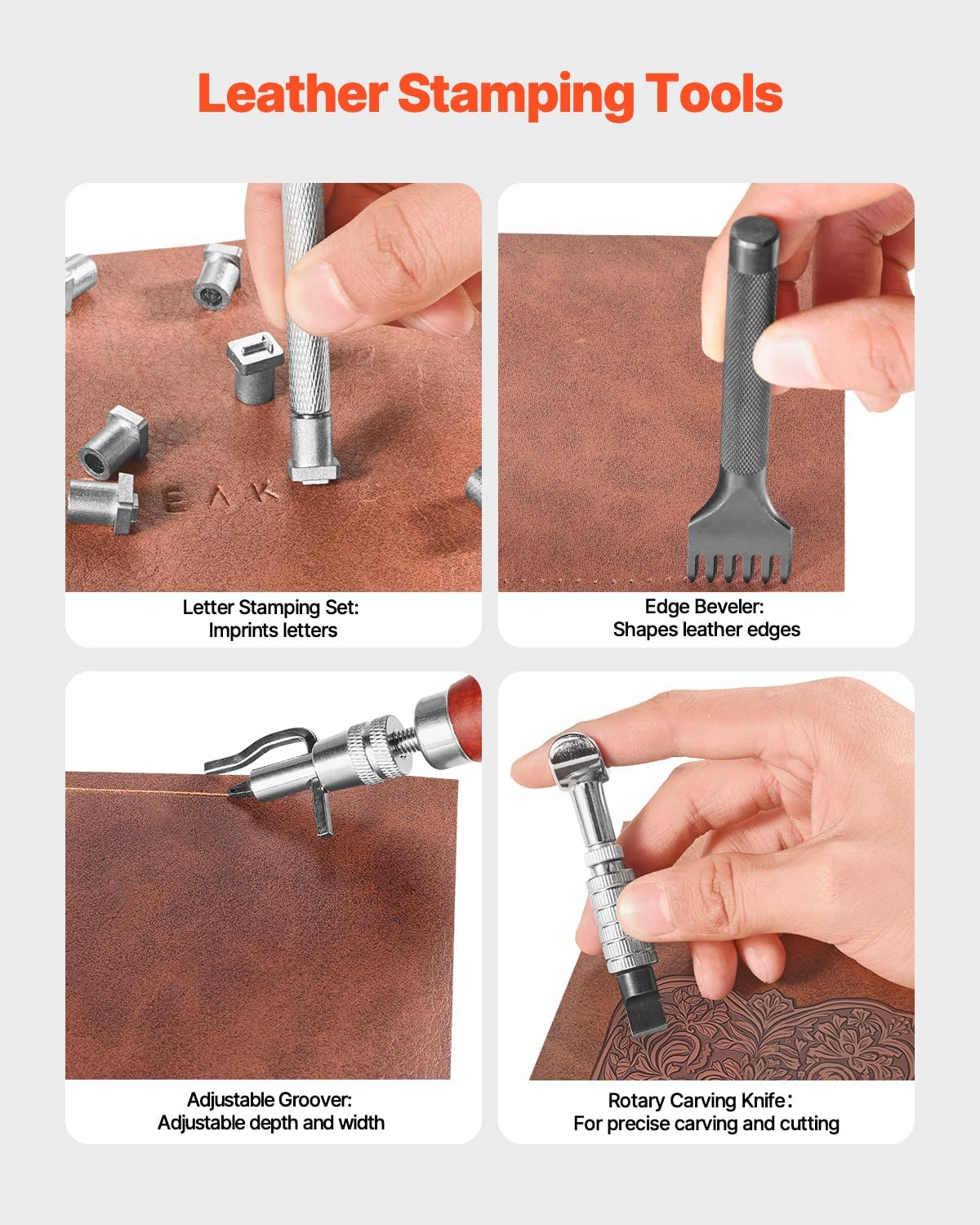 VEVOR Leather Working Tools Kit – 61 Pieces